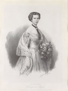 Porträt der Kaiserin Elisabeth von Österreich, 1853 von Franz Hanfstaengl