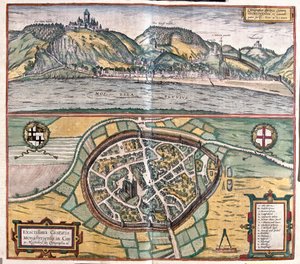 Genaue Darstellung der Stadt Münstermaifeld im Maifeld, Deutschland
