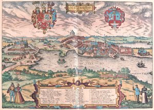 Schloss Gottorf in Schleswig (Norddeutschland) von Franz Hogenberg
