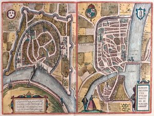 Grenoble und Romans-sur-Isère, Frankreich von Franz Hogenberg