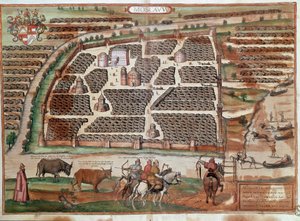 Karte von Moskau (Gravur)