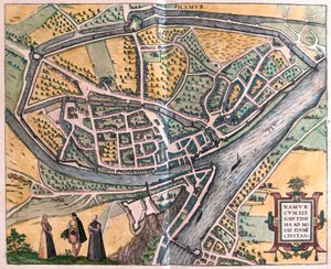 Namur und die Maas, Belgien von Franz Hogenberg