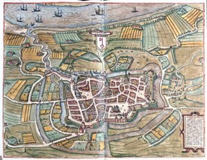 Stade an der Unterelbe, Deutschland (Stich) von Franz Hogenberg