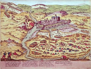 Die Belagerung von St. Quentin, 27. Juli 1557 von Franz Hogenberg