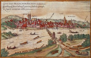 Ansicht von Frankfurt am Main, Deutschland (Gravur)
