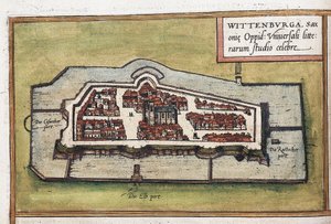 Ansicht der Stadt Wittenberg in Deutschland, Detail