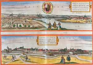 Ansichten von Dresden und Leipzig, Deutschland von Franz Hogenberg