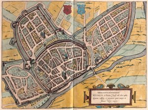 Wesel in Nordrhein-Westfalen, Deutschland (Gravur) von Franz Hogenberg