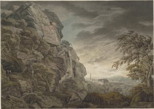 Heroische Landschaft im Gewitter, c. 1790 von Franz Innocenz Josef Kobell