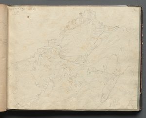 Album mit Ansichten von Rom und Umgebung, Landschaftsstudien, Seite 04a: Cervera von Franz Johann Heinrich Nadorp