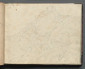 Album mit Ansichten von Rom und Umgebung, Landschaftsstudien, Seite 04a: "Cervera" von Franz Johann Heinrich Nadorp