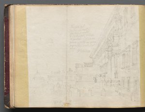 Album mit Ansichten von Rom und Umgebung, Landschaftsstudien, Seite 15b: Römische Architekturansicht