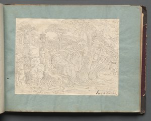 Album mit Ansichten von Rom und Umgebung, Landschaftsstudien, Seite 36a: Römische Ansicht