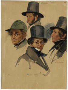 Franz Kugler, Karl Stawinsky, Peter Joseph Lenné, E. B. J. Raupach (?) von Franz Krüger