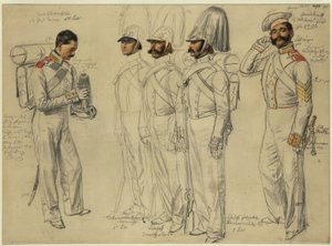 Jacob Kotscheroffskoy, Tschumarinoff Semianoffs, Lumpoff Ismailoff, Sokoloff Feldwebel Gewdokimoff von Franz Krüger