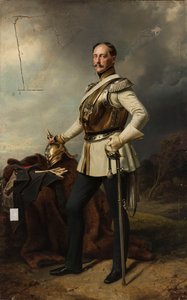 Porträt von Zar Nikolaus I. Romanow (1796-1855) in preußischer Kürassieruniform von Franz Krüger