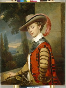 Porträt von Prinz Nikolai Saltykow in Verkleidung von Franz Krüger