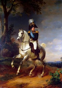 Reiterporträt von Kaiser Alexander I., 1777-1825, 1837 von Franz Kruguer