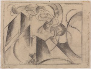 Abstrakte Zeichnung von Franz Marc