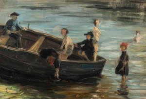 Kinder im Boot von Franz Marc