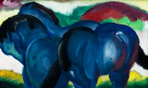 Kleine blaue Pferde