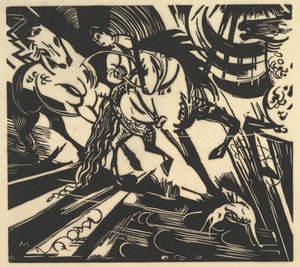 Die Reitschule, 1913 von Franz Marc