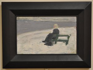 Frau in Winterlandschaft