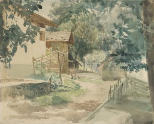Ein Bauernhof in der Nähe von Meran, 1860