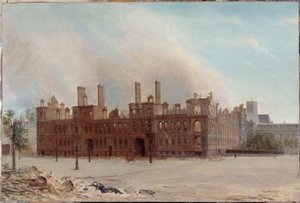 Das Hôtel de Ville nach dem Brand von 1871, 1871 von Franz Moormans