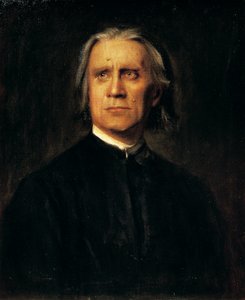 Porträt des ungarischen Komponisten und Pianisten Franz Liszt von Franz Seraph von Lenbach