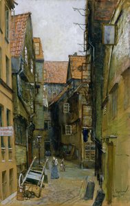 Die Matthiasstraße in Hamburg, 1891