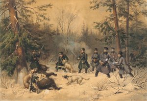 Die Bärenjagd von Zar Alexander II. von Franz Teichel