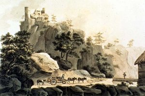 Ansicht der Straße von Ribeauville und des Grand Ribeauville Schlosses