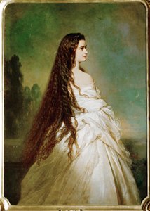 Kaiserin Elisabeth von Österreich mit wallendem Haar von Franz Xaver Winterhalter