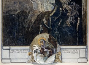 Österreich, Wien, Illustration von Dante Alighieris Göttlicher Komödie (Hölle, Gesang XXIV) von Franz von Bayros (Detail)