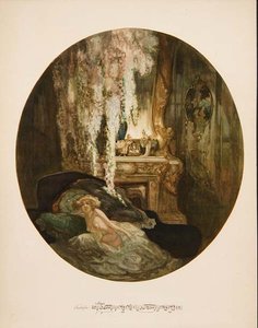 Nackte Frau in ihrem Boudoir