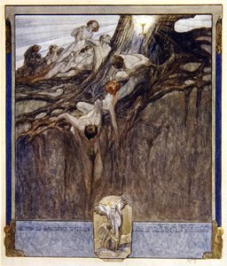 Illustration aus Dantes Göttlicher Komödie, Paradies, Gesang IV, 1921 von Franz von Bayros