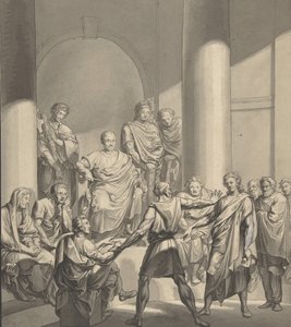 Versammlung römischer Figuren, aus Regulus, einem Stück von Collin