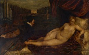 Kopie nach Tizian: Ruhende Venus und Orgelspieler