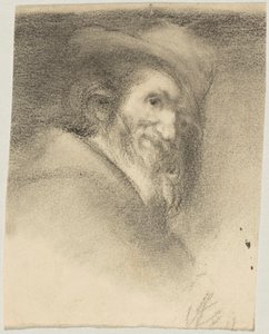 Skizze nach Velázquez; Kopf des Menippos; Original: Madrid, Prado von Franz von Lenbach
