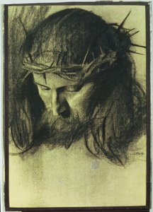 Kopf von Christus, um 1890 von Franz von Stuck