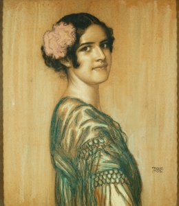 Porträt von Mary, der Tochter des Künstlers, als spanische Dame von Franz von Stuck