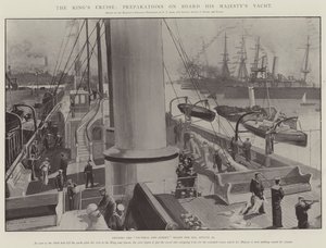 Die Kreuzfahrt des Königs, Vorbereitungen an Bord der königlichen Yacht von Fred T. Jane