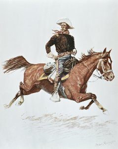 US-Kavallerieoffizier in Felduniform der 1870er Jahre