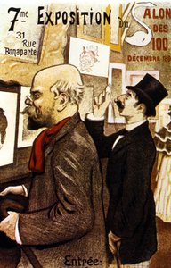 Plakat der 7. Ausstellung des Salon des 100. Dezember 1894. Paul Verlaine