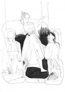 Meditative Tintenfiguren