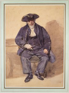 Porträt von John Adams, alias John Wilkinson, Petty Officer, 78 Jahre alt (Aquarell) von Frederic Cruikshank