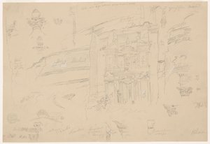 Architektonische Details von El Khasneh, Petra von Frederic Edwin Church
