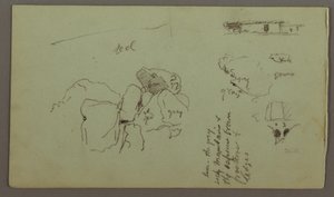 Zeichnung, Felsen, Haus, April 1868 von Frederic Edwin Church