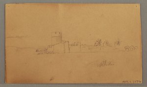 Zeichnung, Schloss am Hafen, 29. Mai 1868 von Frederic Edwin Church